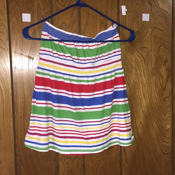 DEREK HEART Multicolor Strapless Top - Picture 4 of 6